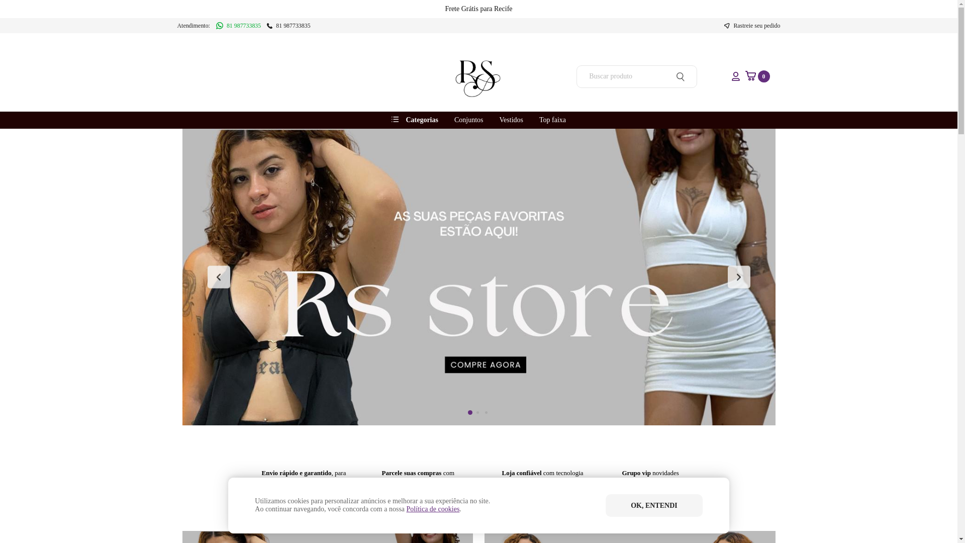 website screenshot of https://rsstoreg.com.br/