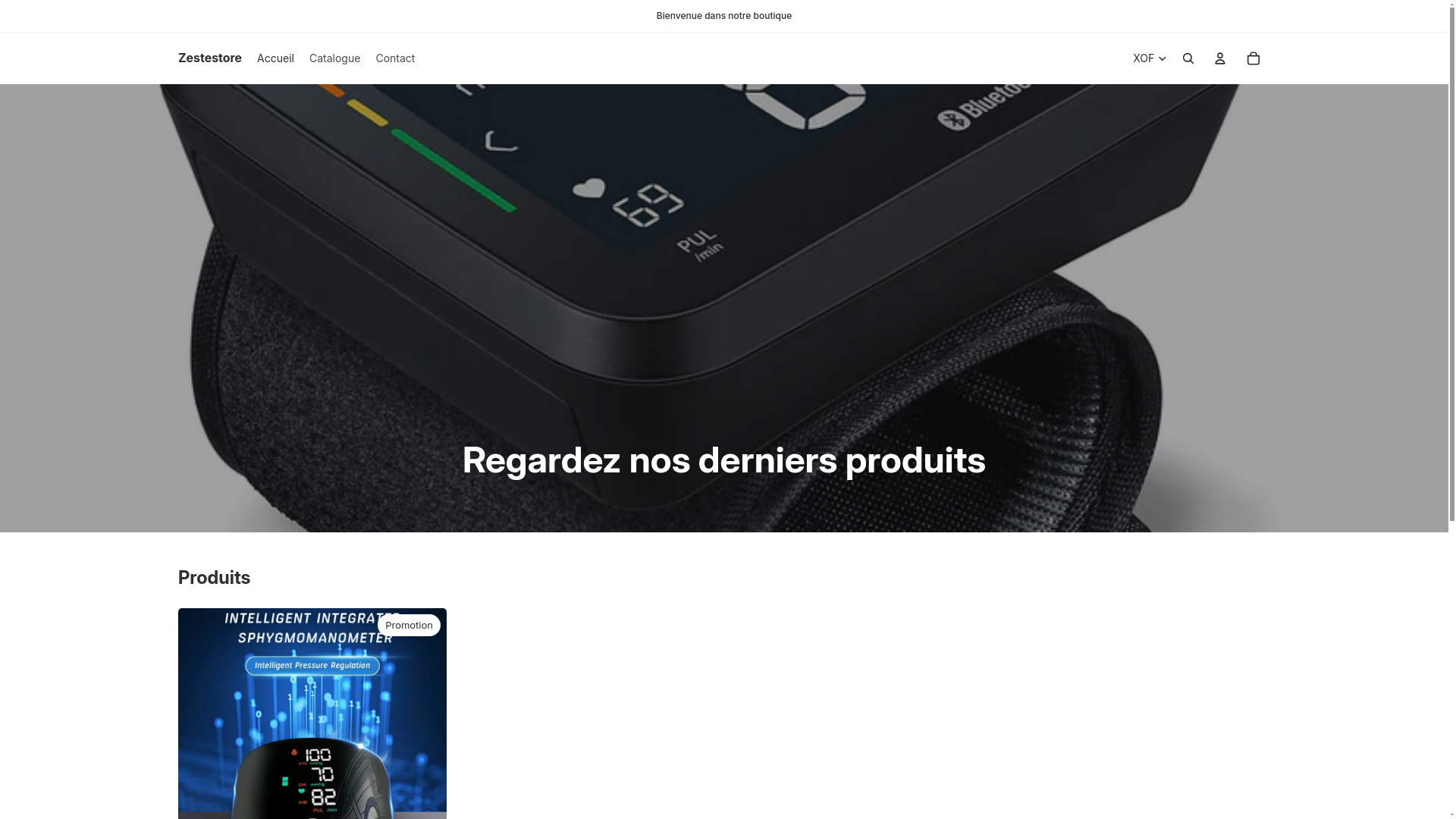 website screenshot of https://zestestore.com/