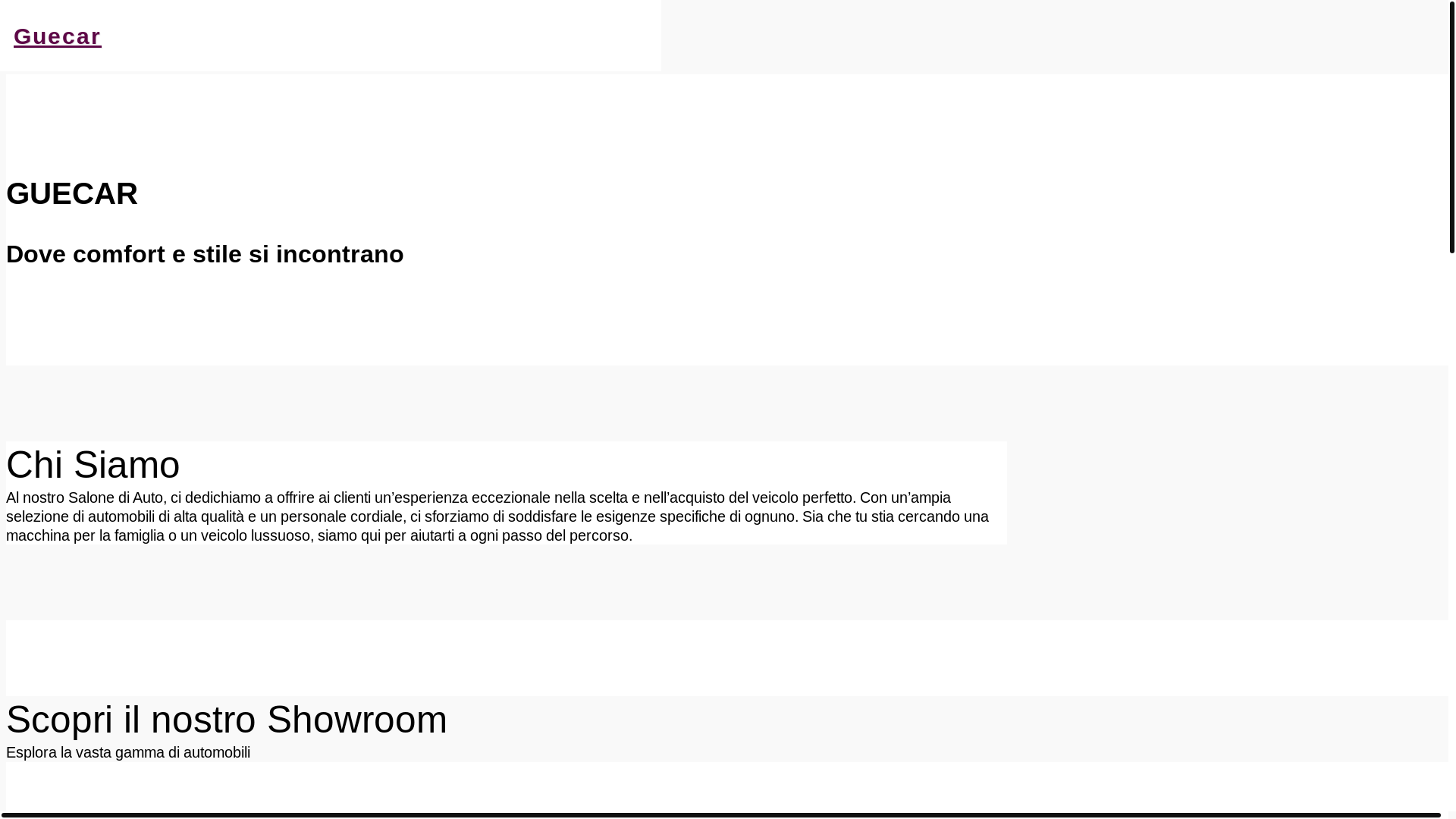 website screenshot of https://guecar.it/