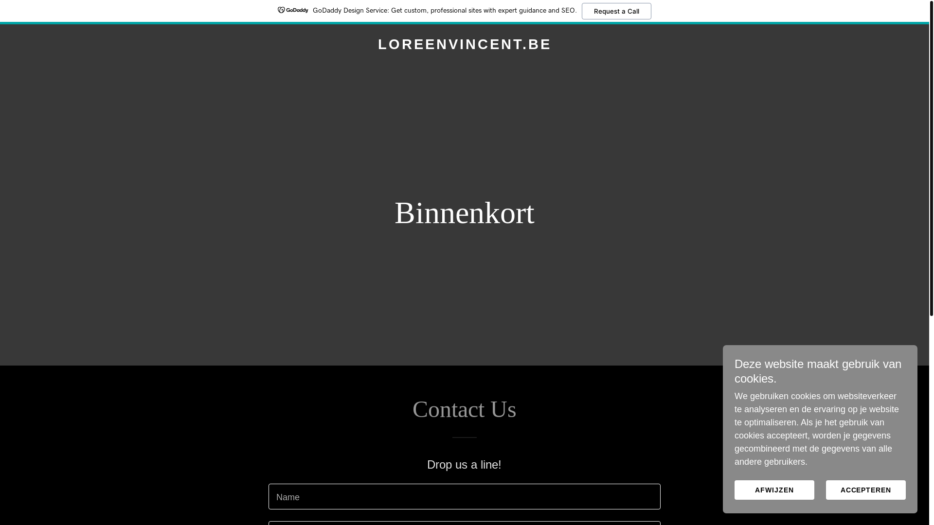 website screenshot of https://loreenvincent.be/