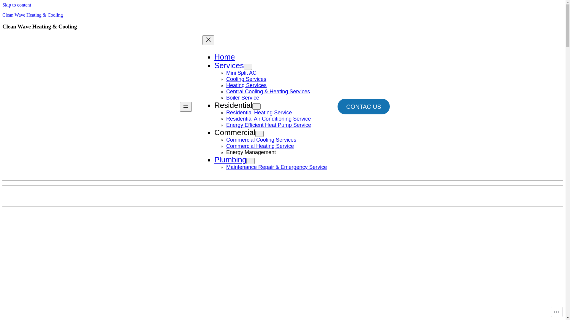 website screenshot of https://cleanwaveheatingandcoolingm.com/