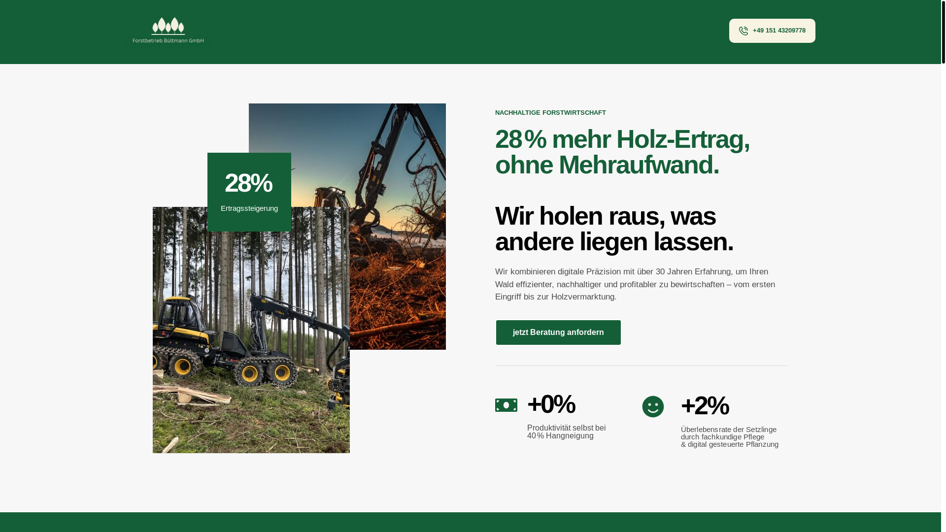 website screenshot of https://bueltmann-forstbetrieb.de/
