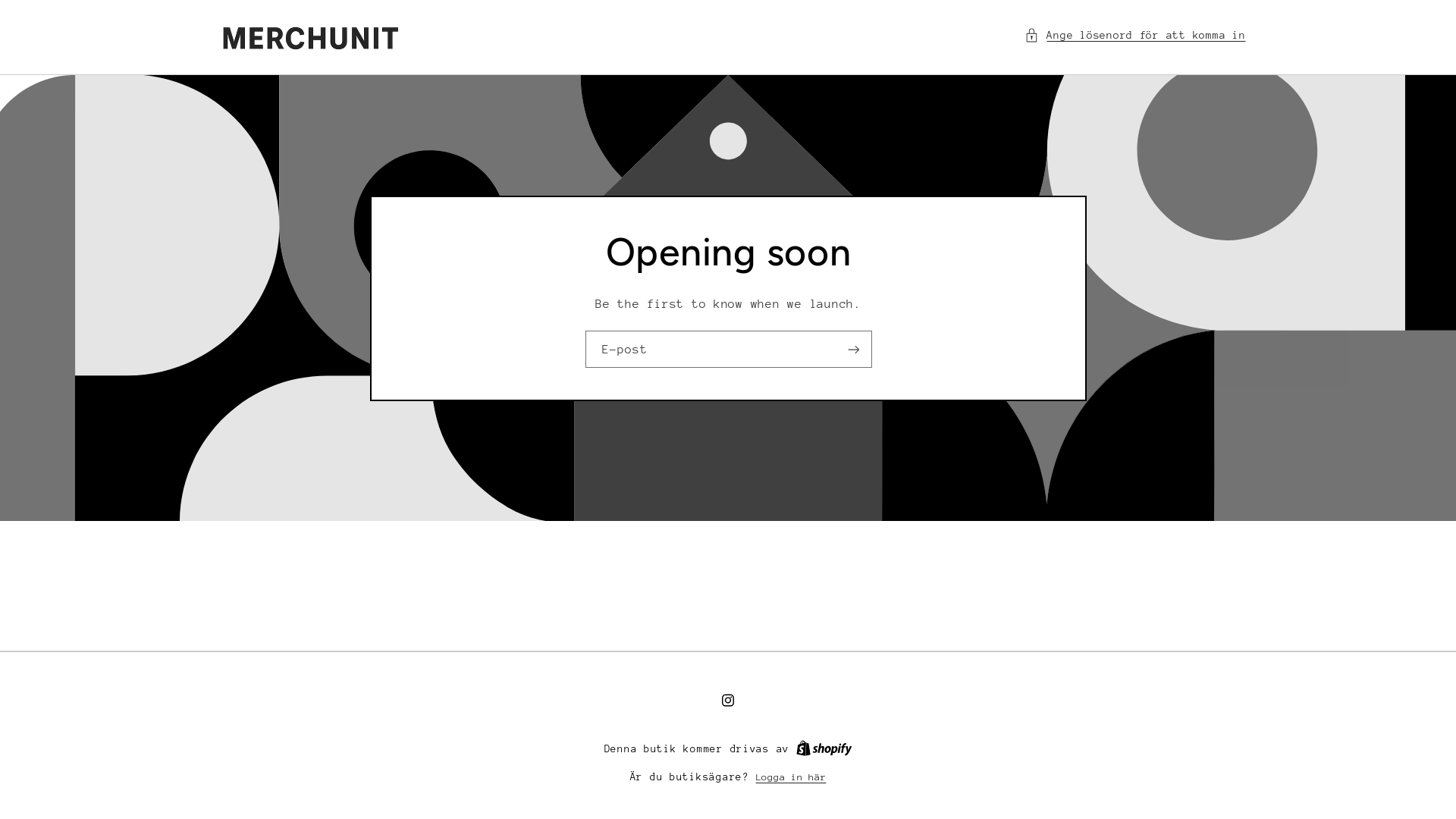 website screenshot of https://merchunit.se/