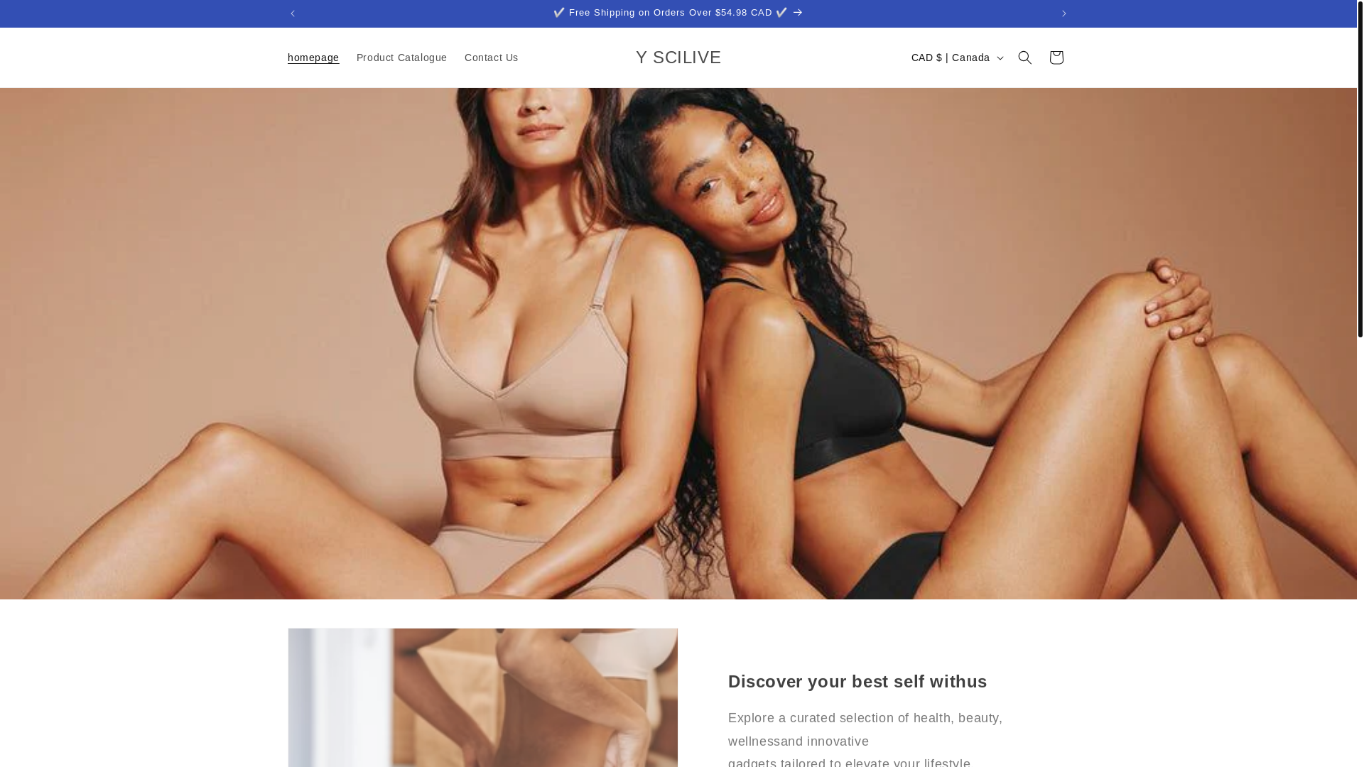 website screenshot of https://yscilive.shop/
