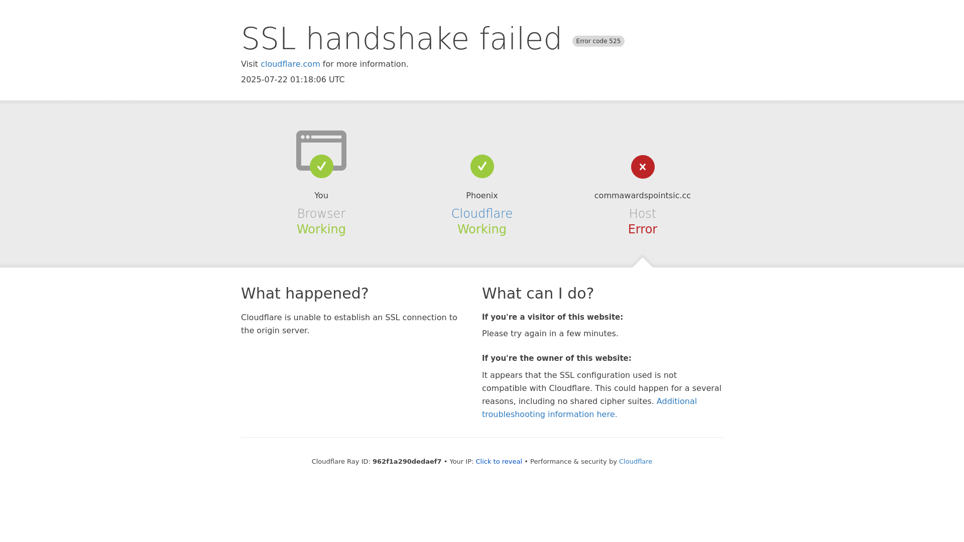 website screenshot of https://commawardspointsic.cc/