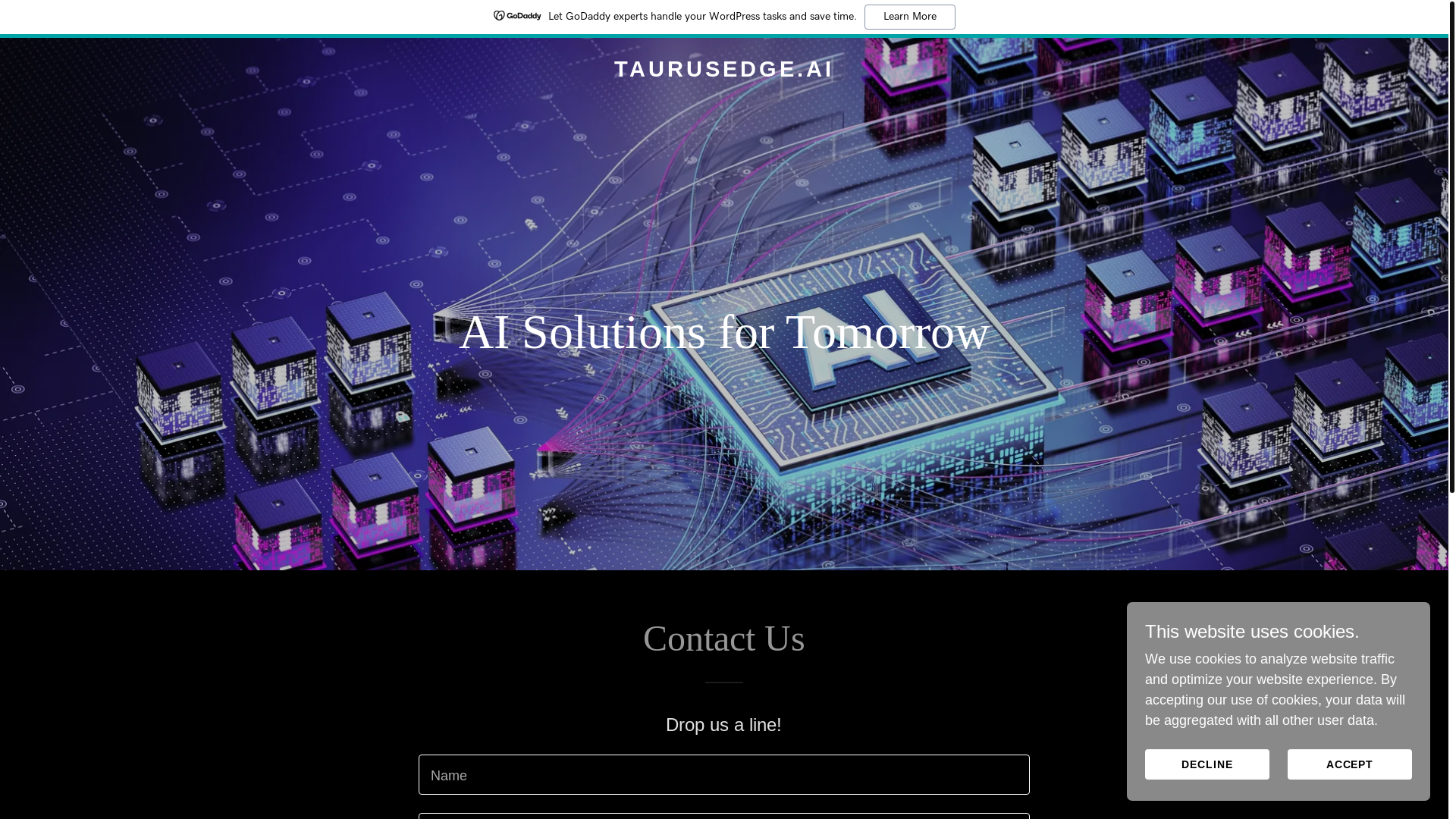 website screenshot of https://taurusedge.ai/