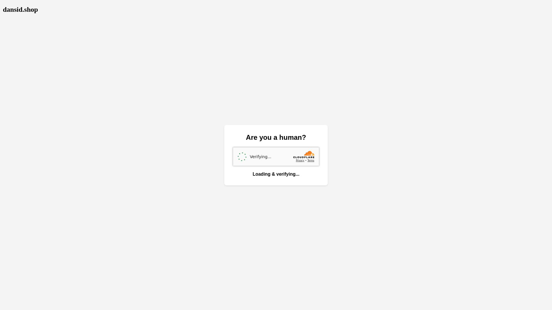 website screenshot of https://dansid.shop/