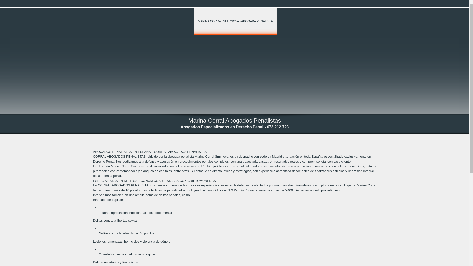 website screenshot of https://corralabogadospenalistas.com/