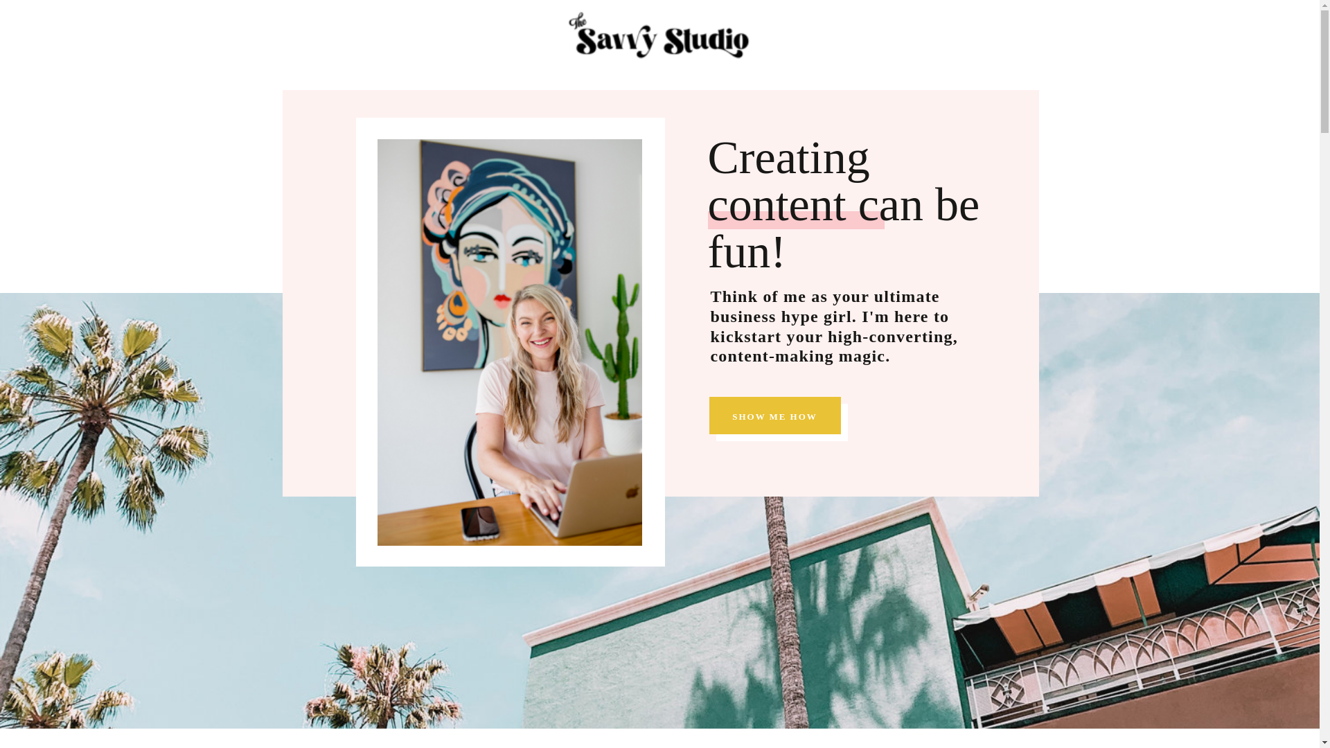 website screenshot of https://thesavvystudio.online/