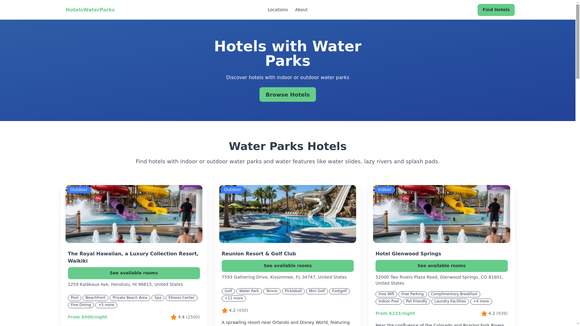 website screenshot of https://hotels-water-parks-nuxt.pages.dev/