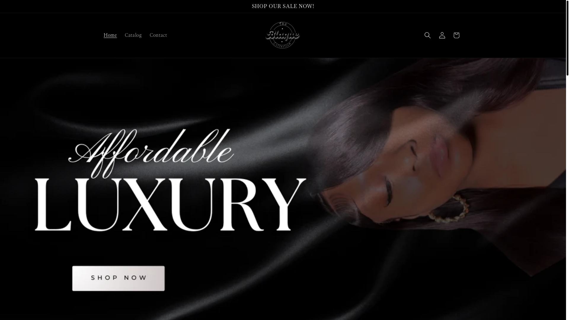 website screenshot of https://theblaquecollection.shop/