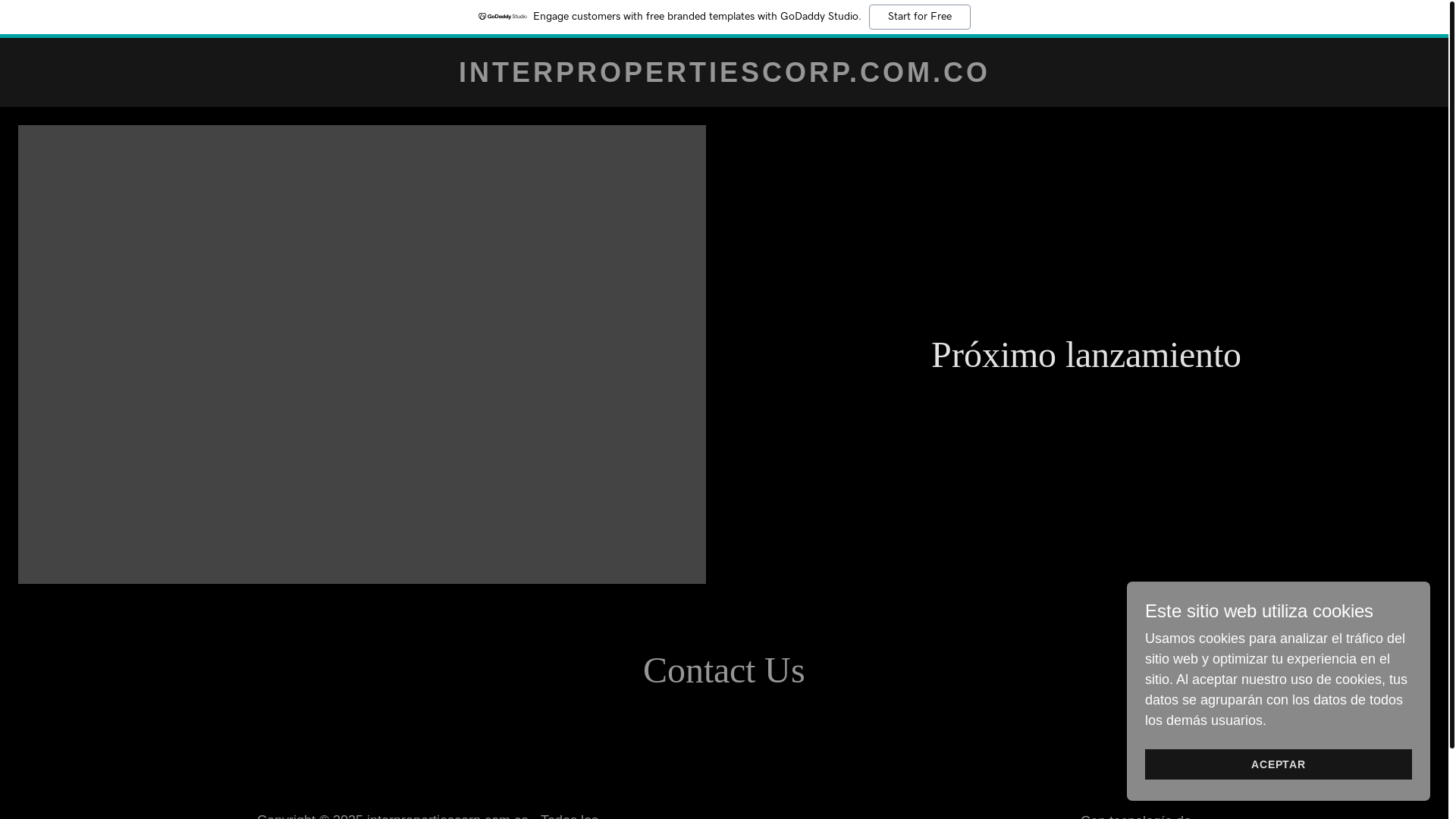 website screenshot of https://interpropertiescorp.com.co/