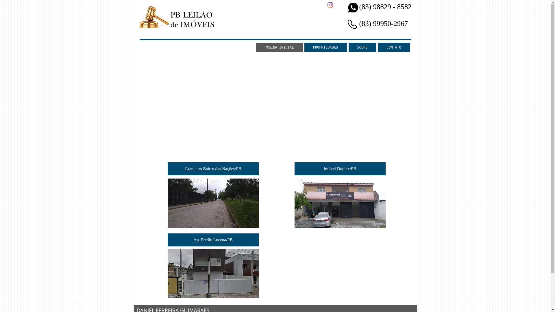website screenshot of https://pbleilaodeimoveis.com.br/