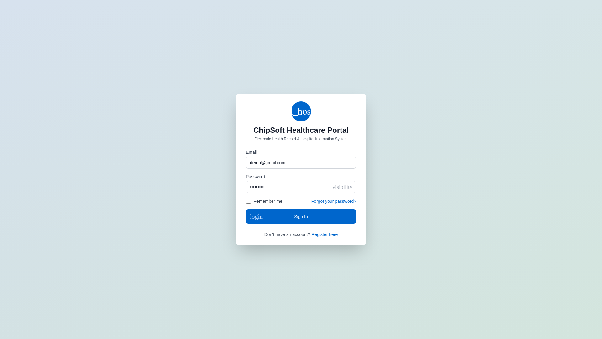 website screenshot of https://rakesh-healthcare-chipsoft.pages.dev/