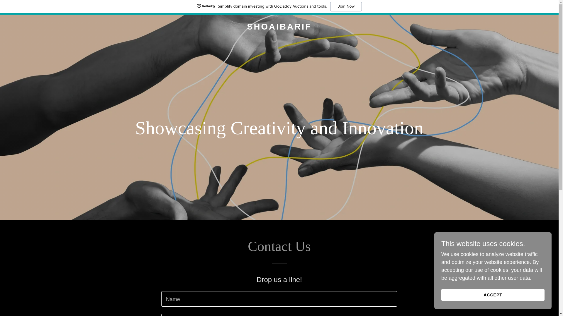website screenshot of https://shoaibarif.site/