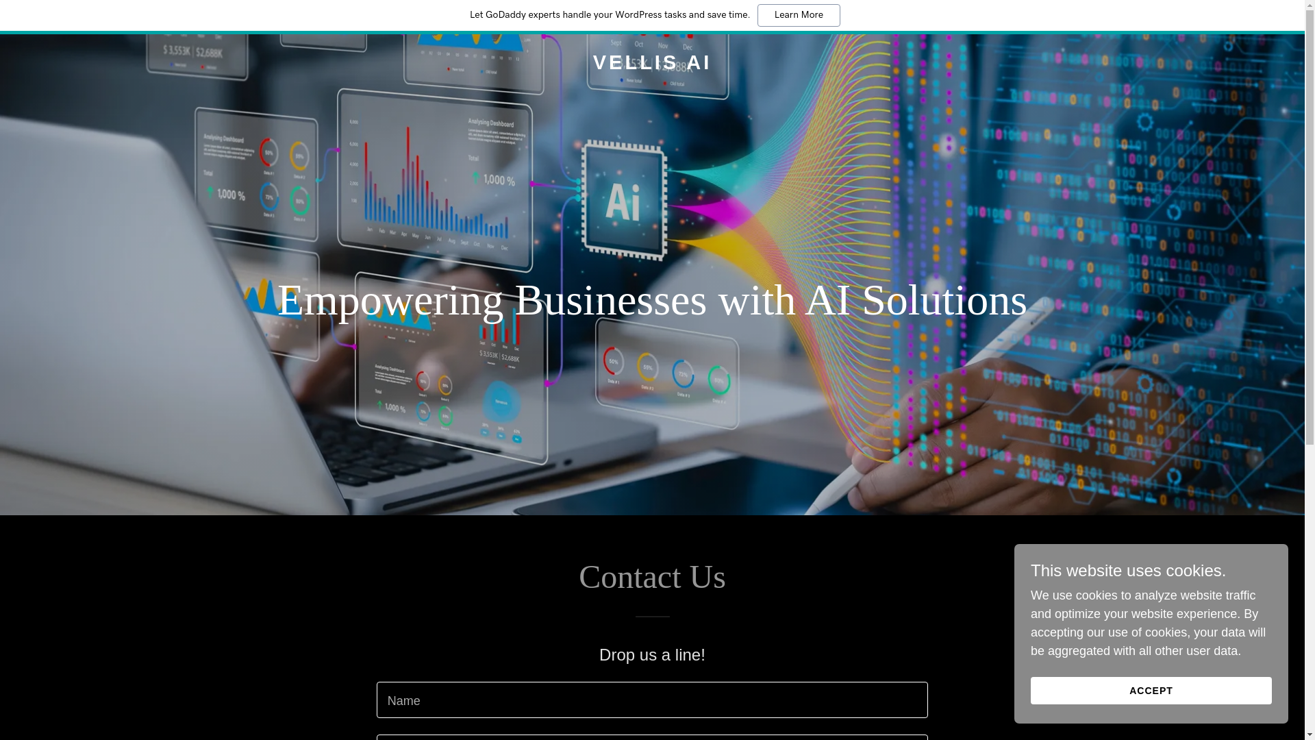 website screenshot of https://vellis.ai/