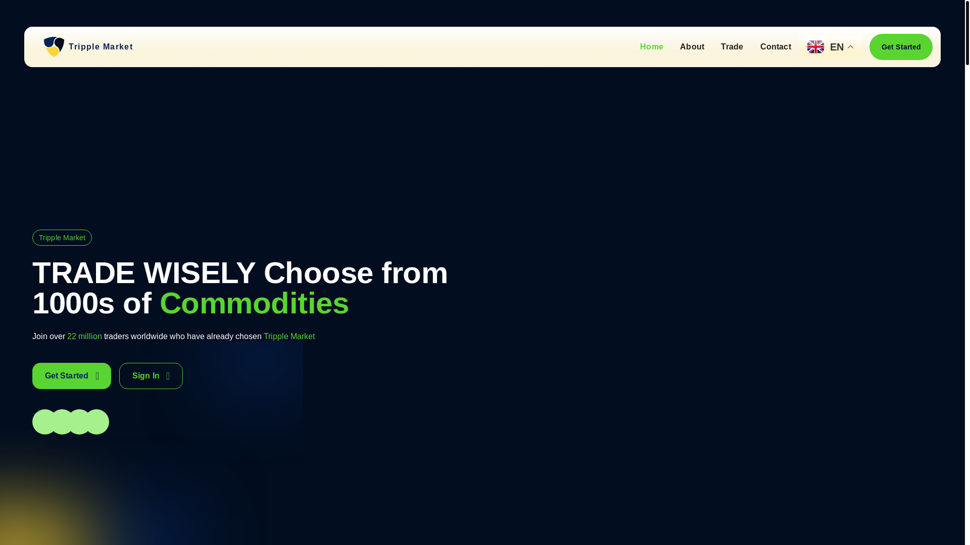website screenshot of https://tripplefxtrading.com/