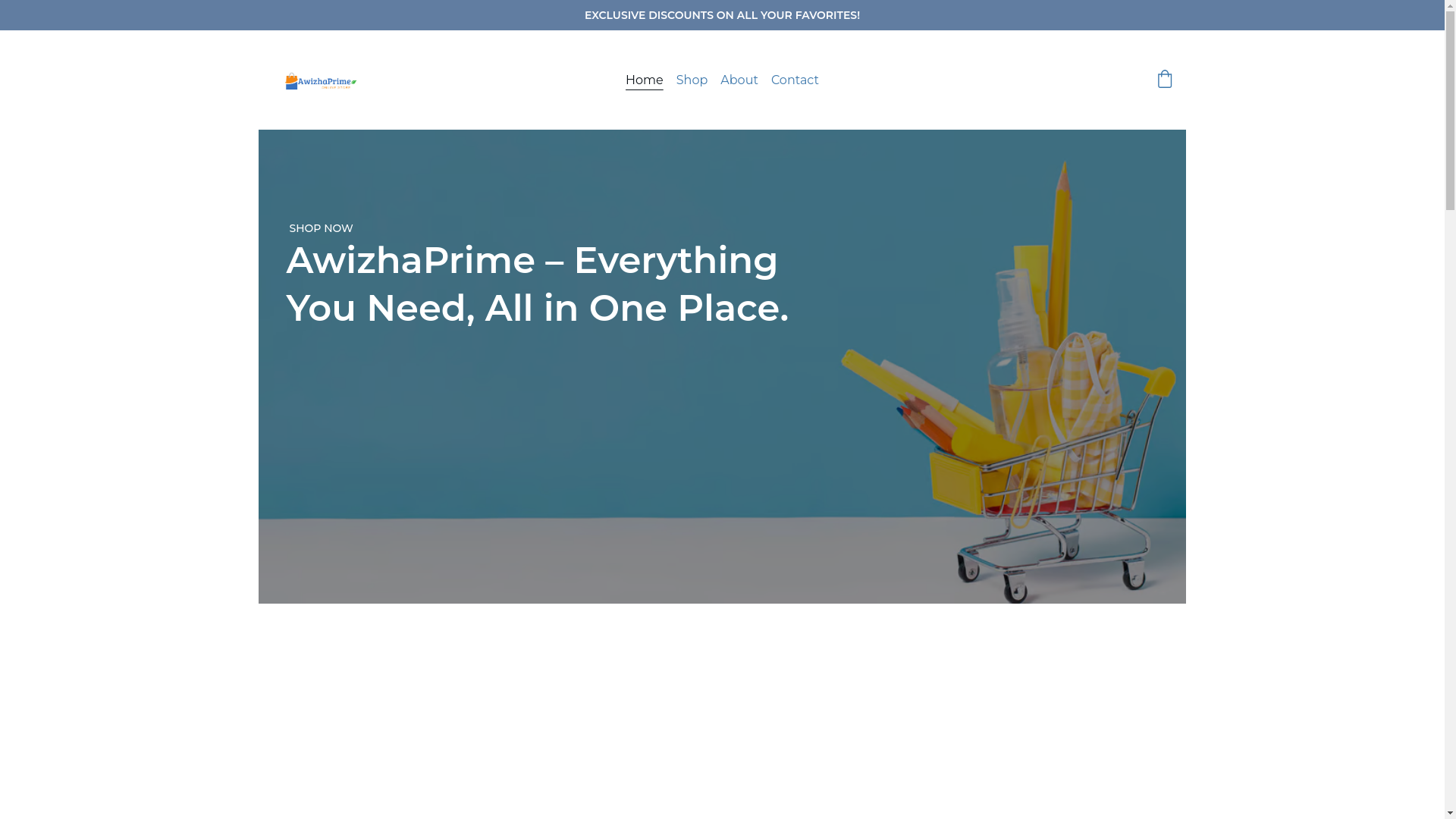 website screenshot of https://awizhaprime.shop/