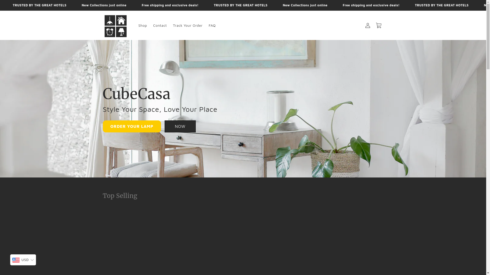 website screenshot of https://cubecasa.shop/
