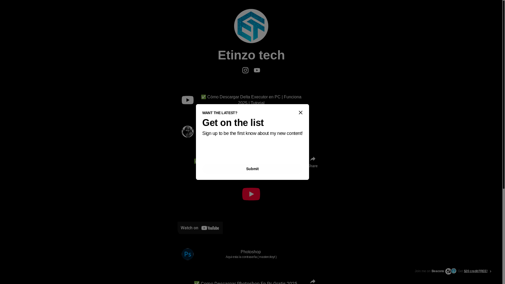 website screenshot of https://etinzotech.store/