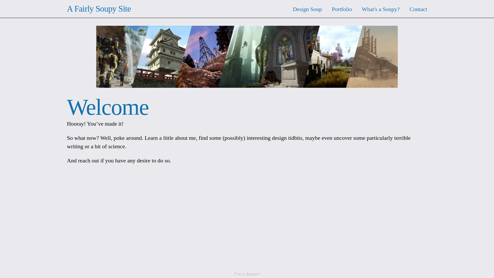 website screenshot of https://afairlysoupysite.com/