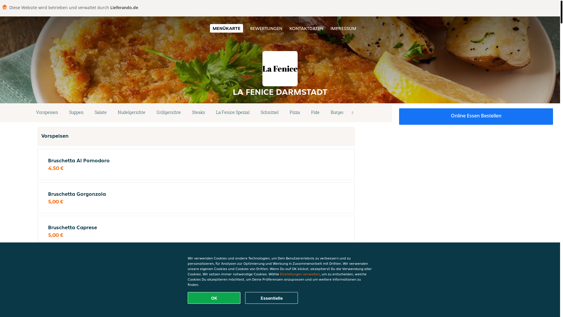 website screenshot of https://lafenice-darmstadt.de/