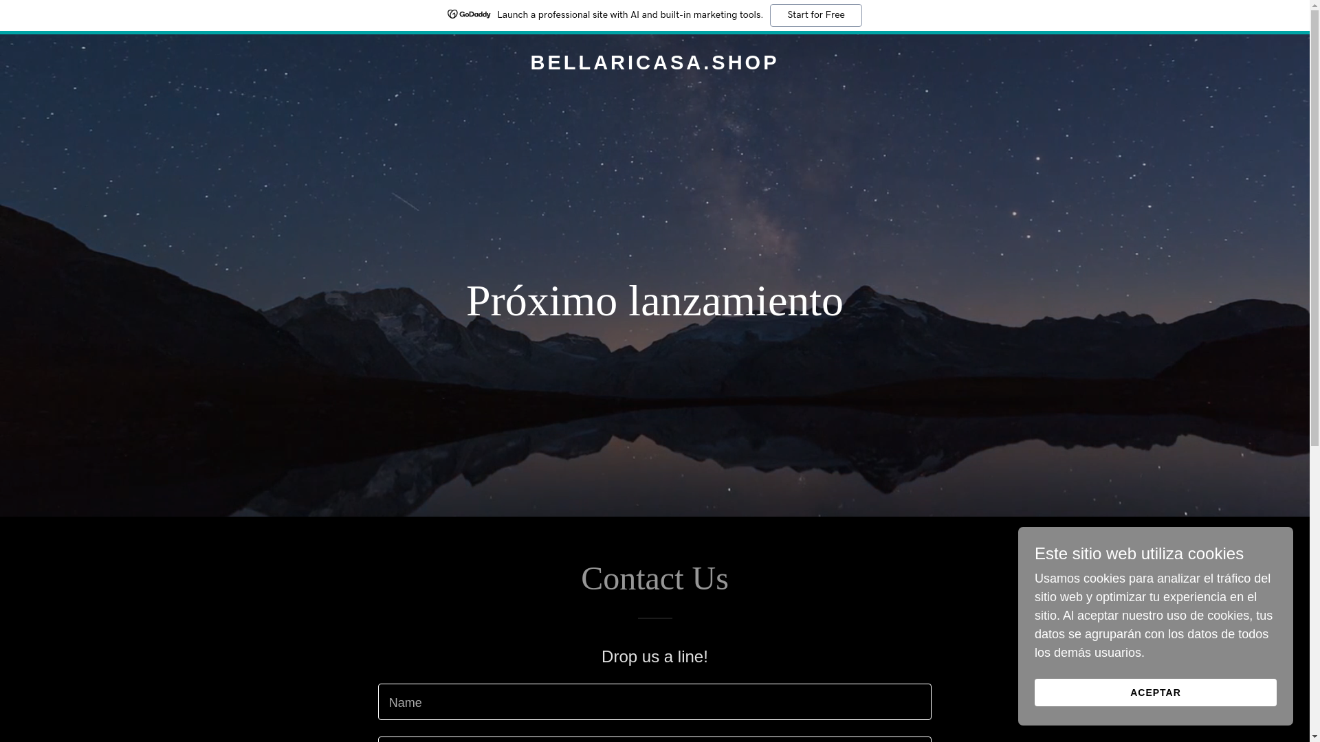 website screenshot of https://bellaricasa.shop/