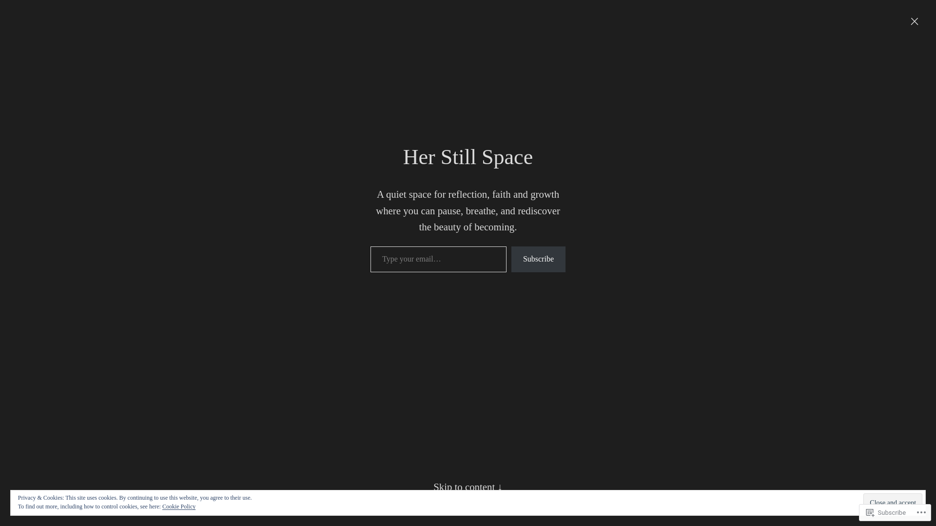 website screenshot of https://herstillspace.blog/