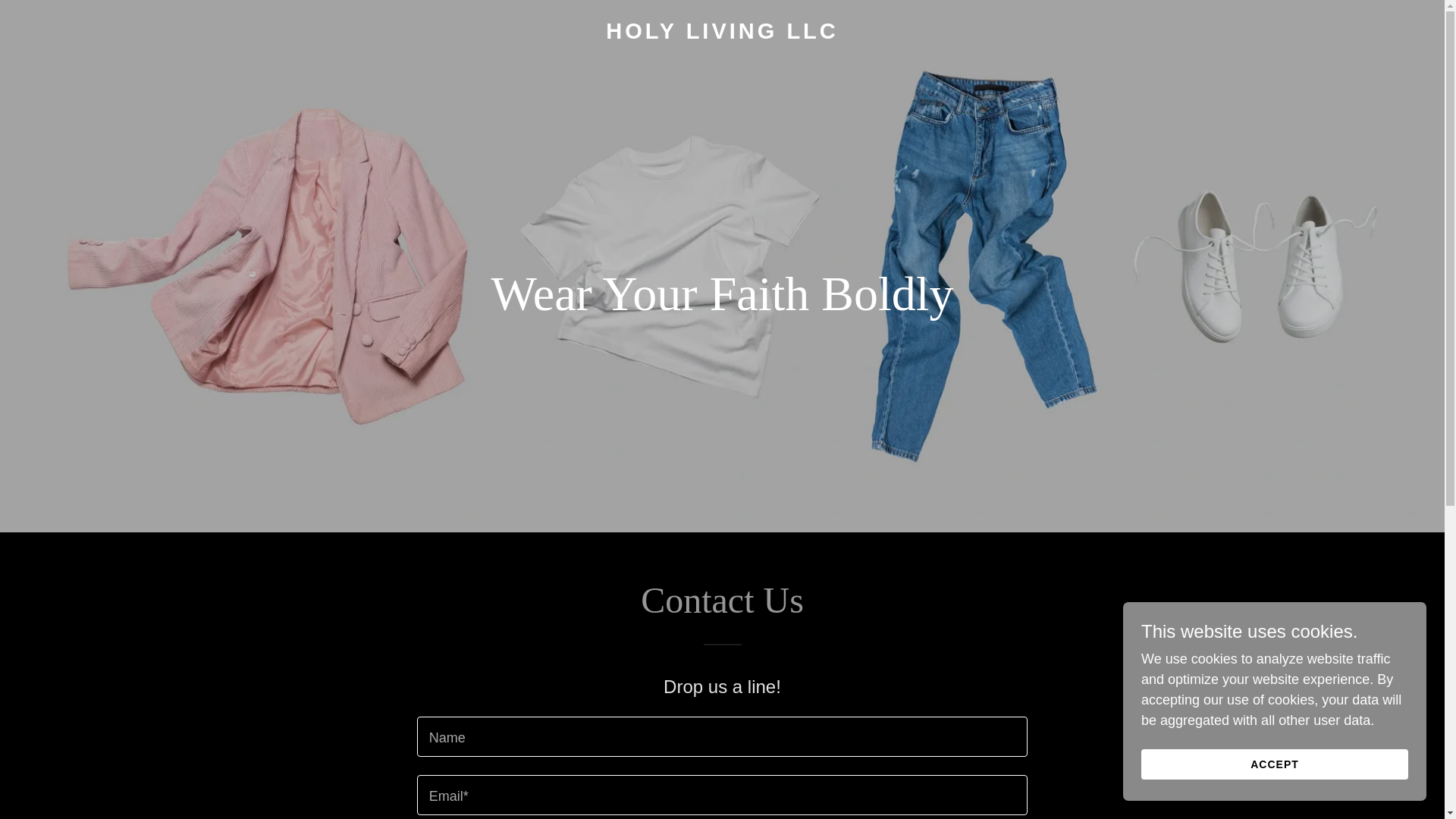 website screenshot of https://holylivingco.com/