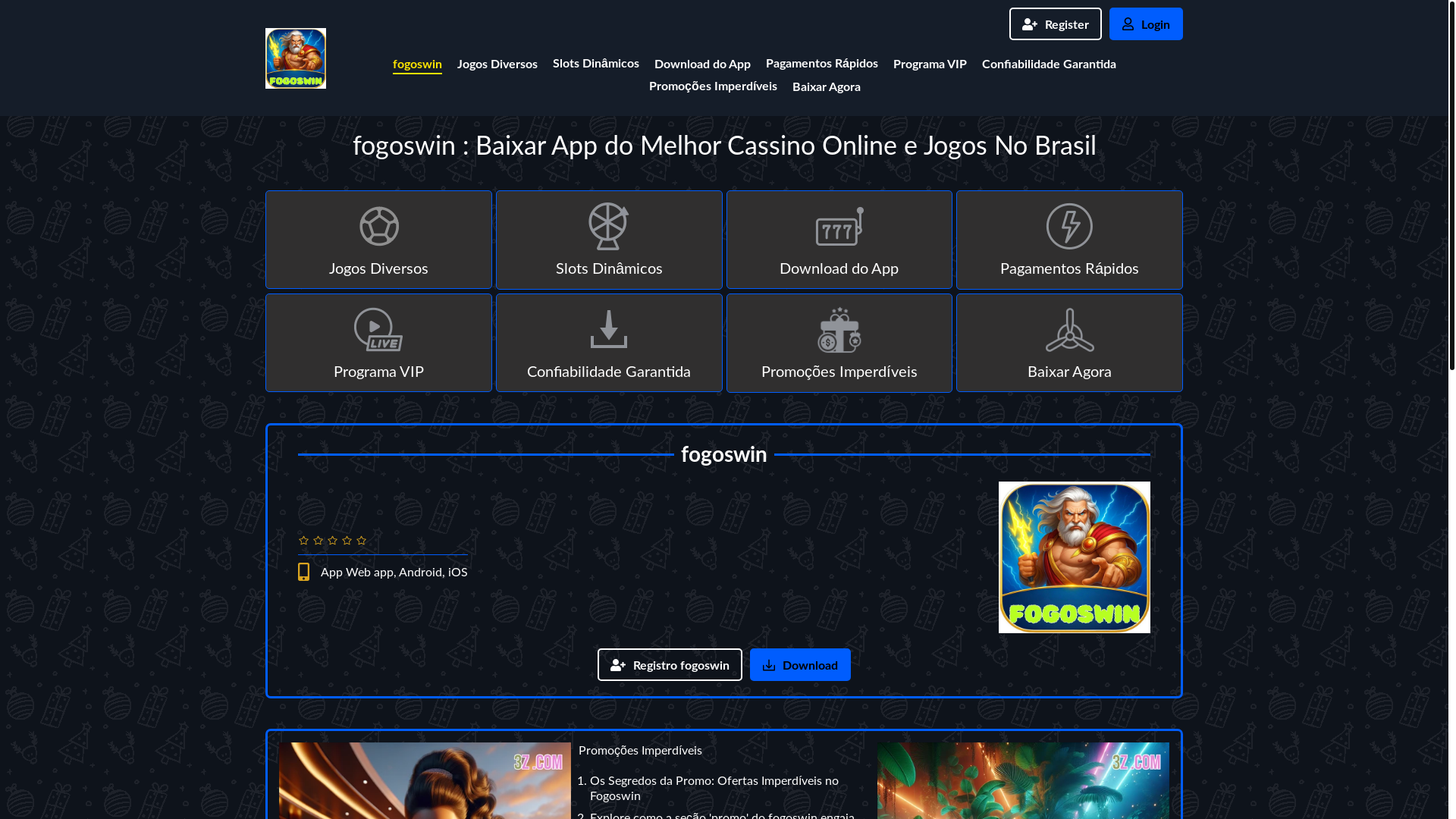 website screenshot of https://fogoswin-com.com/