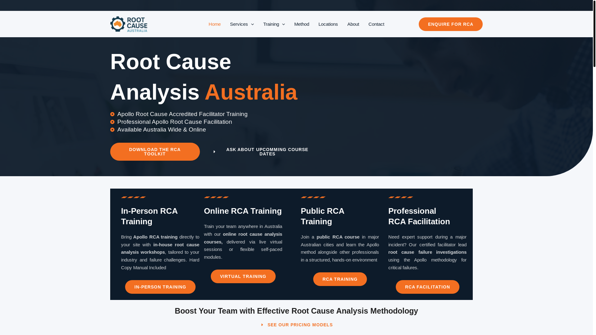 website screenshot of https://rootcauseaustralia.com.au/