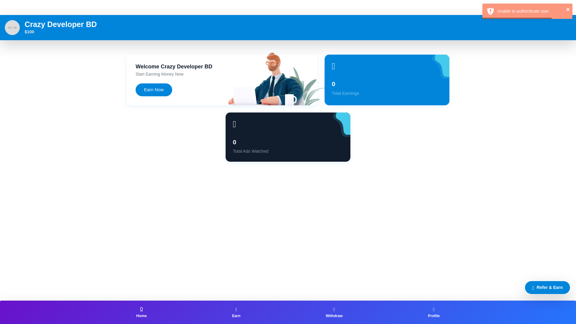website screenshot of https://tasknil.xyz/