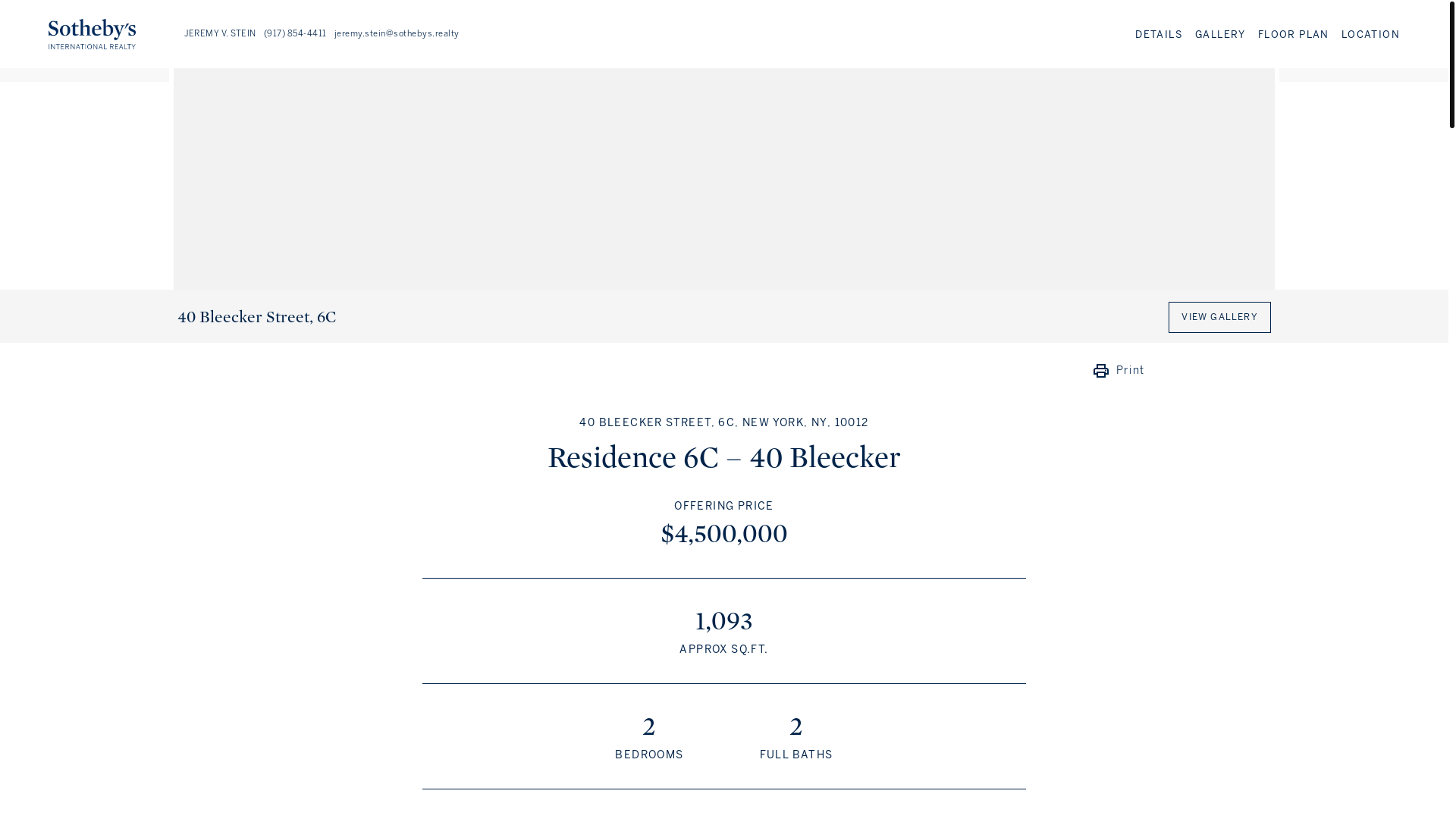 website screenshot of https://40bleecker6c.com/
