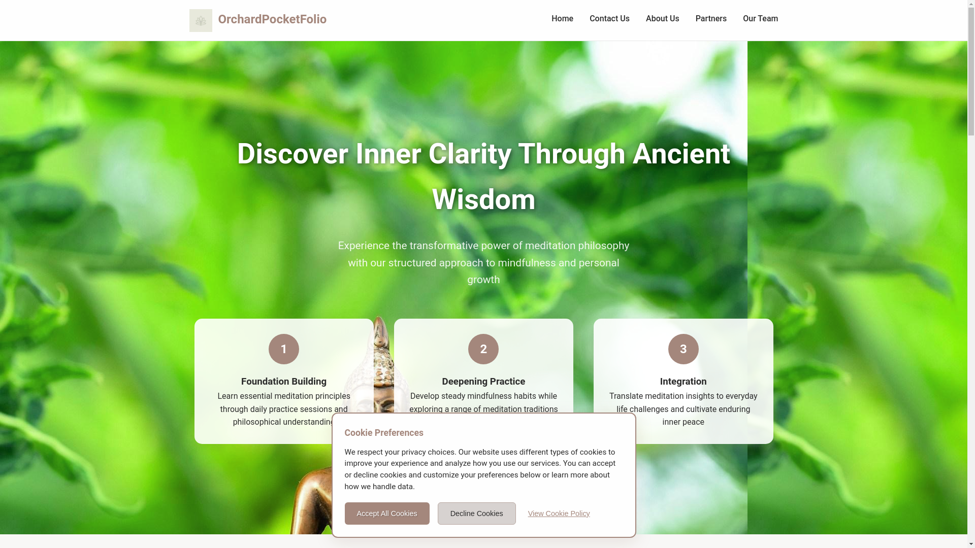 website screenshot of https://orchardpocketfolio.top/