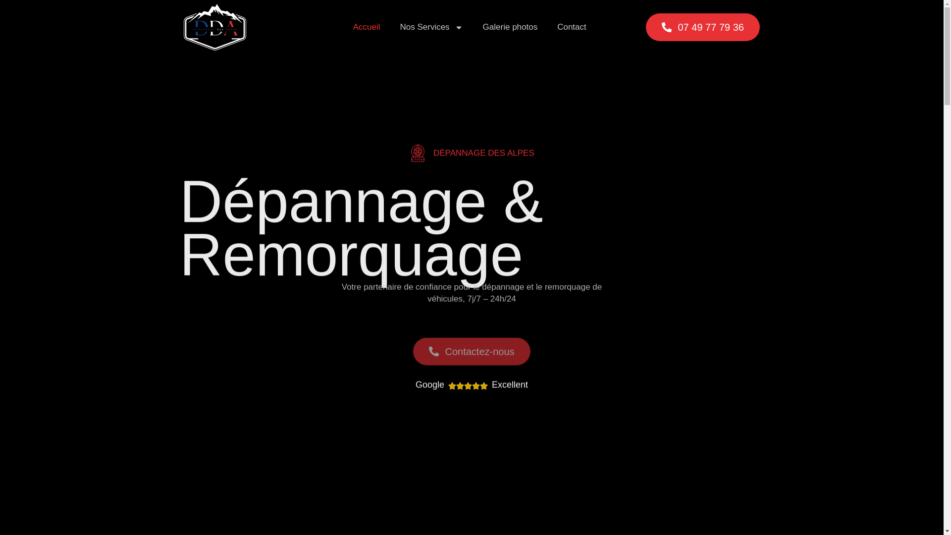 website screenshot of https://depannage-des-alpes.fr/