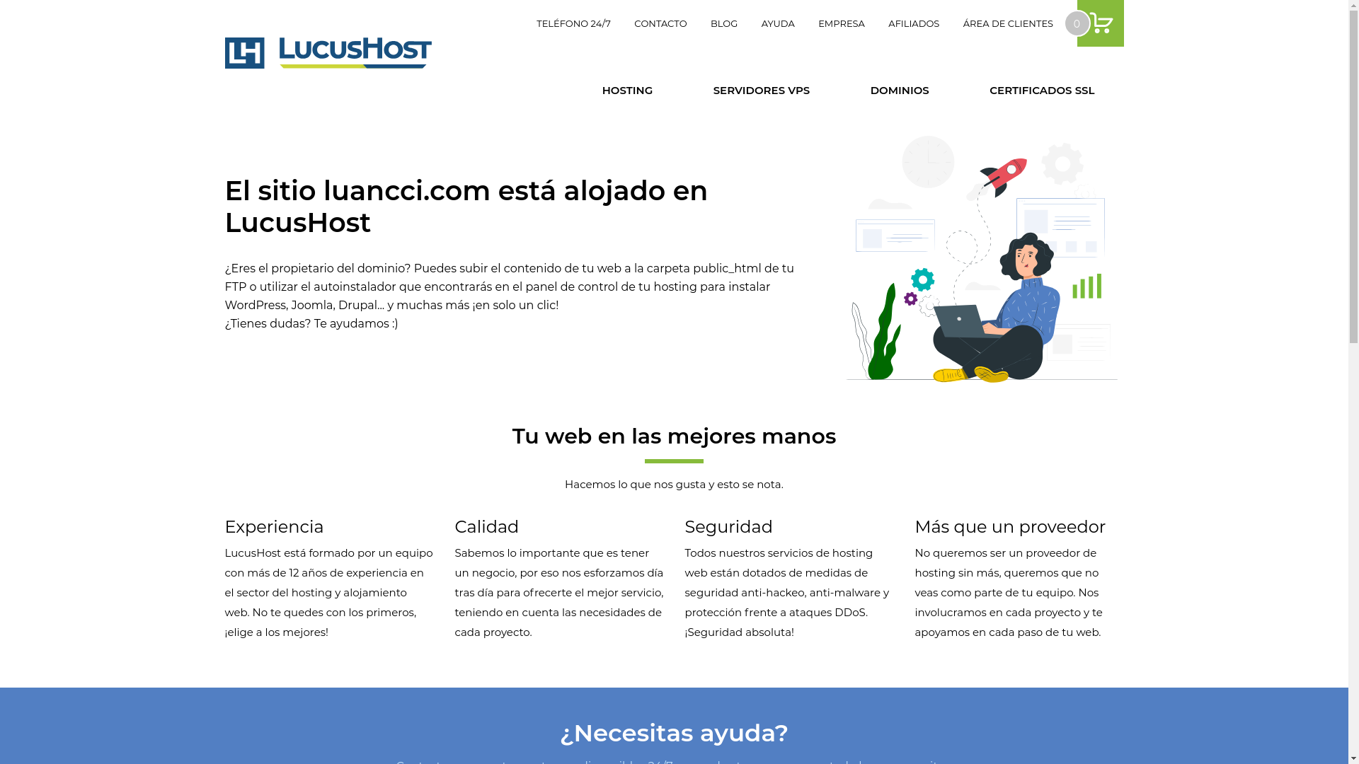 website screenshot of https://luancci.com/
