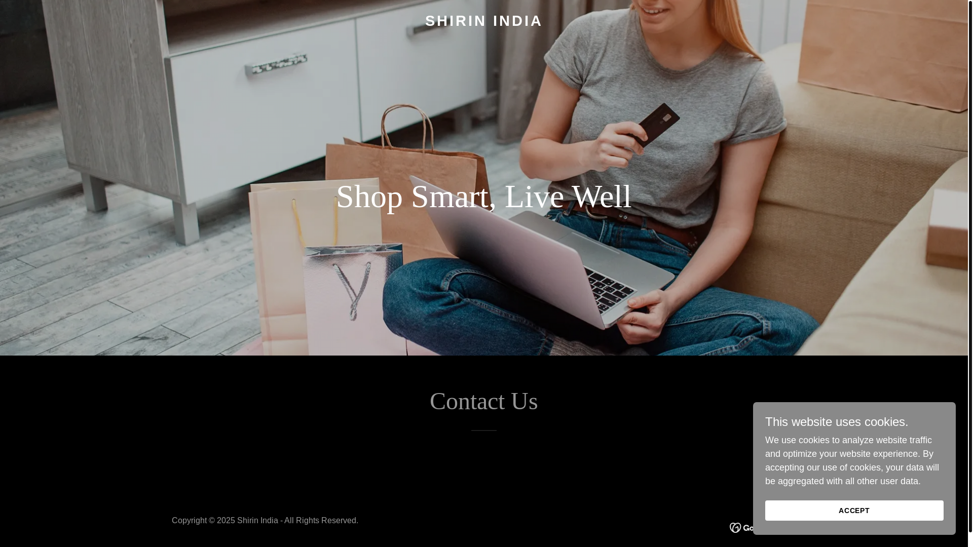 website screenshot of https://shirinindia.com/