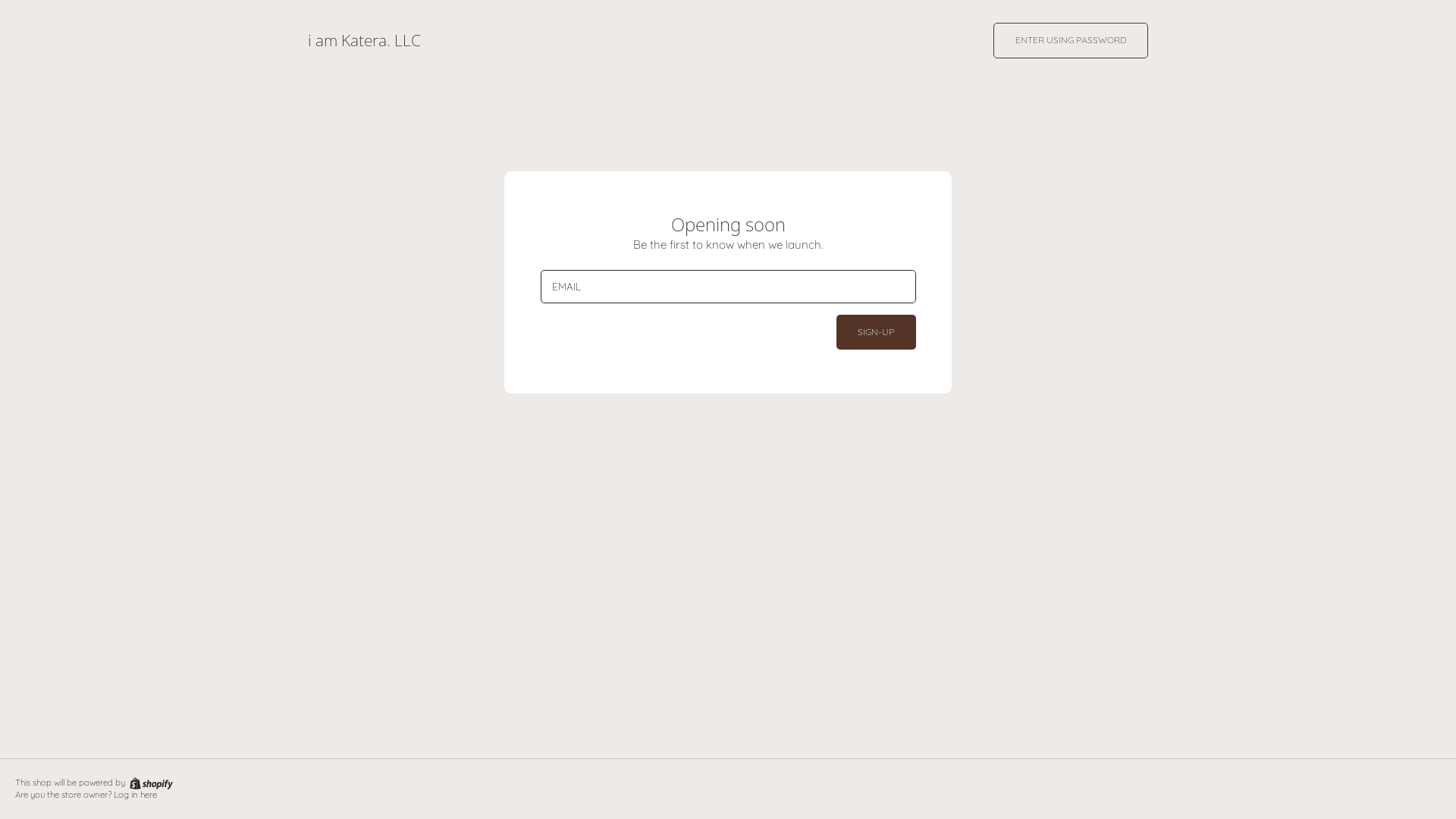 website screenshot of https://iamkatera.com/