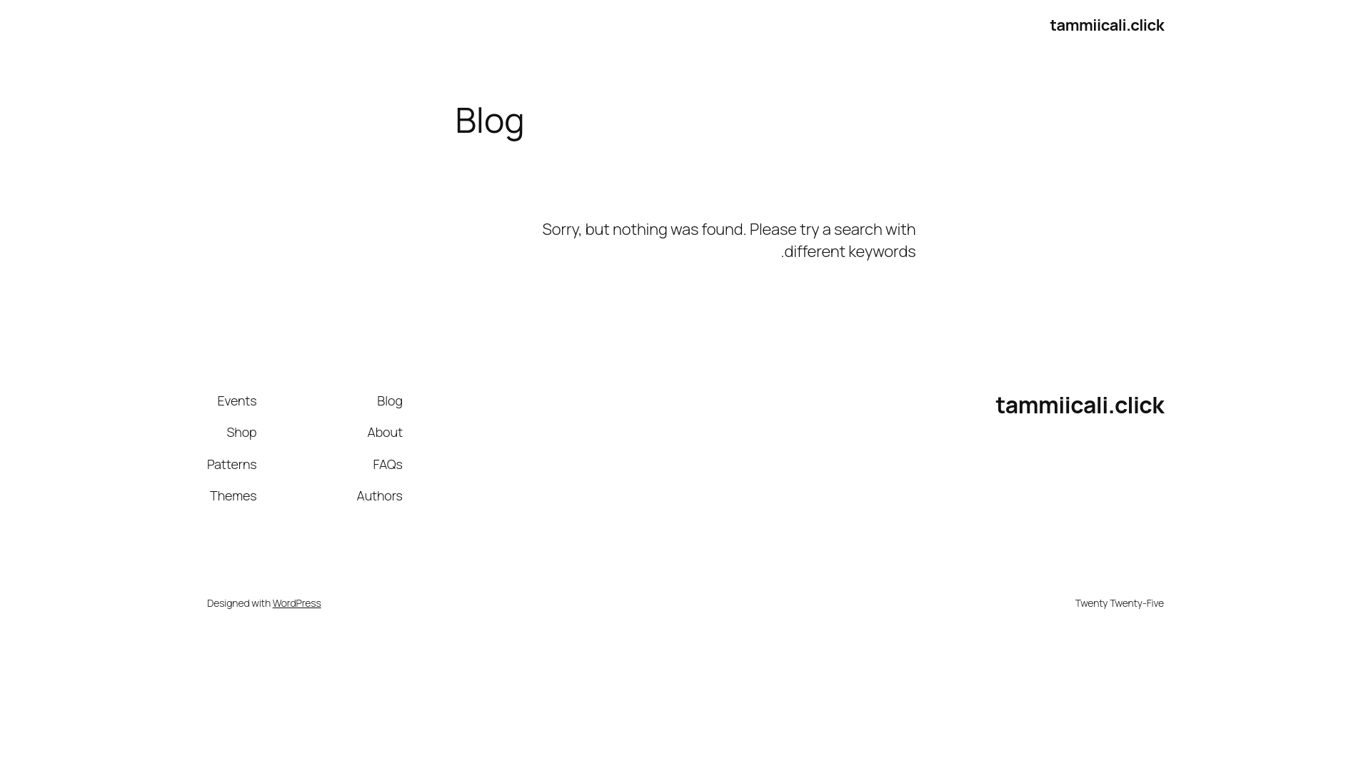 website screenshot of https://tammiicali.click/
