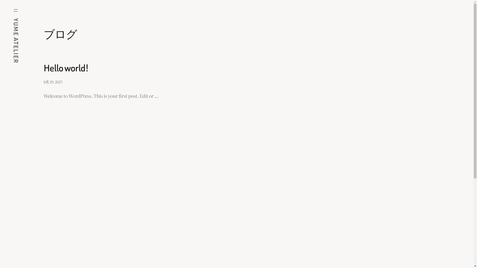 website screenshot of https://yumeatelier.jp/