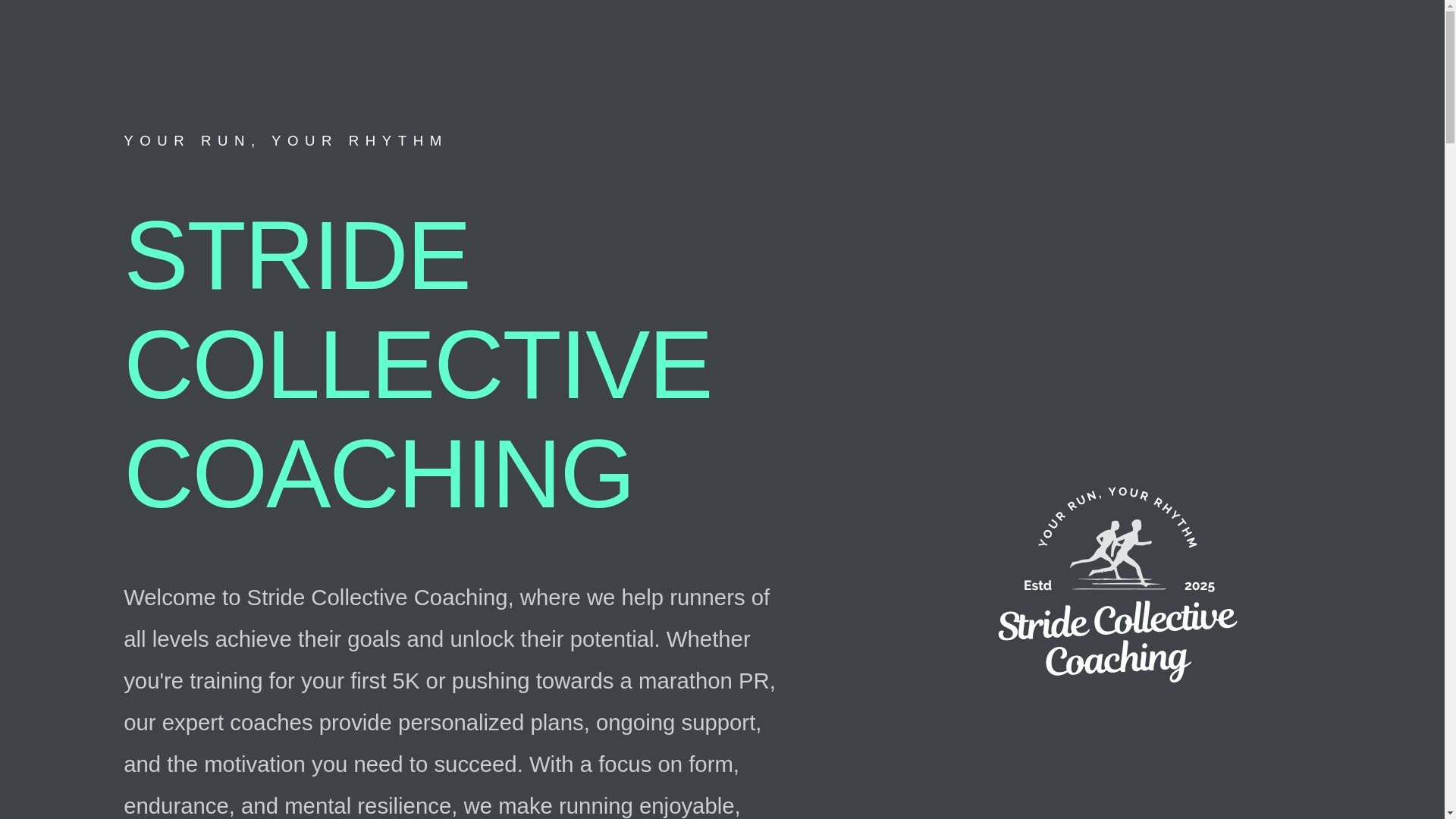 website screenshot of https://stridecollectivecoaching.com/