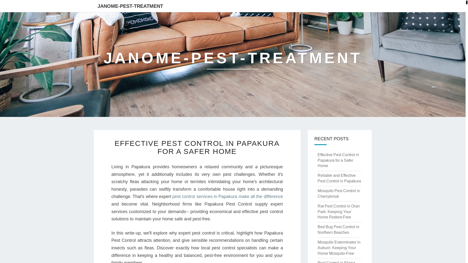 website screenshot of https://janome-pest-treatment.pages.dev/