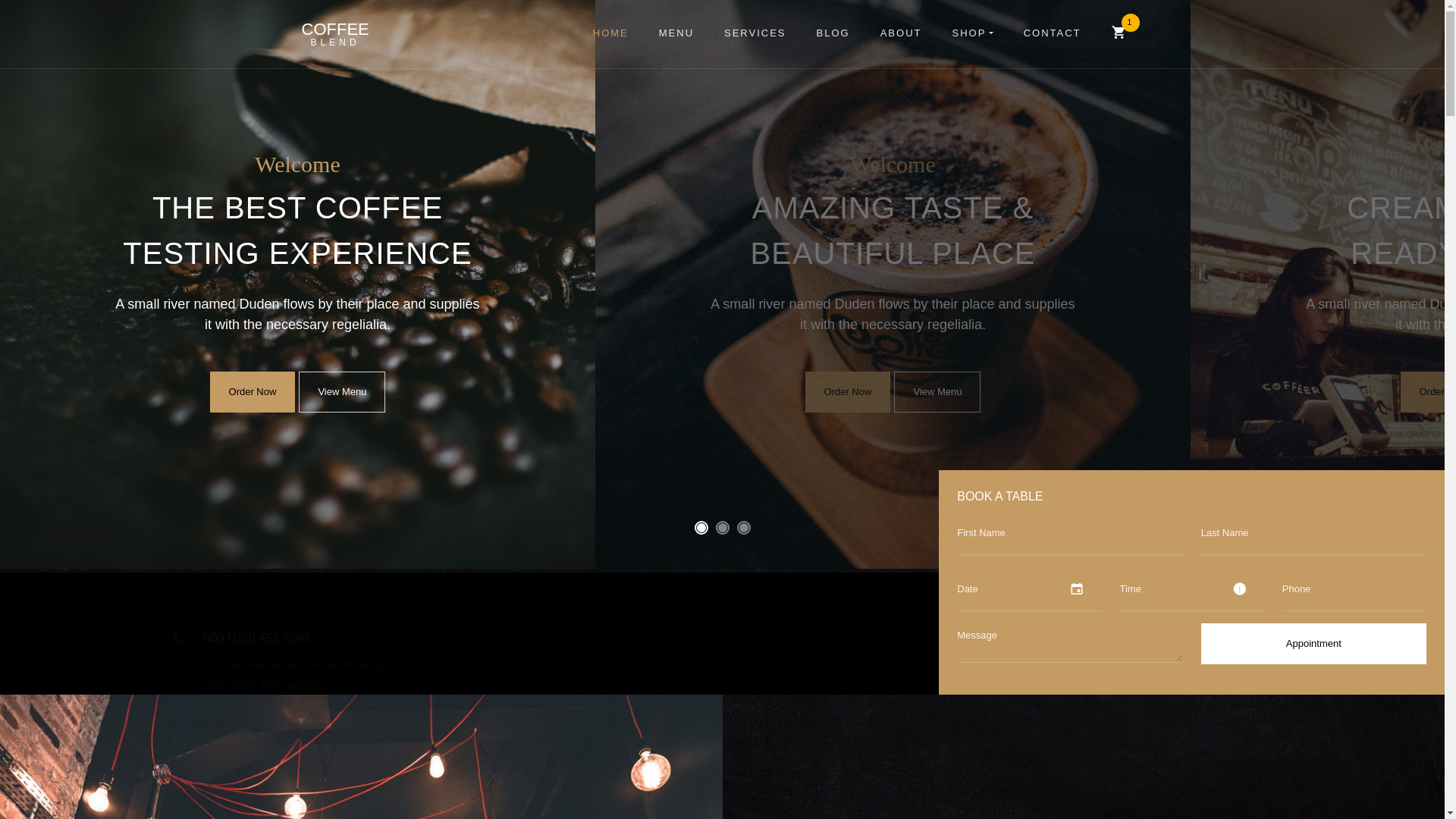 website screenshot of https://sante-cafe-site.pages.dev/