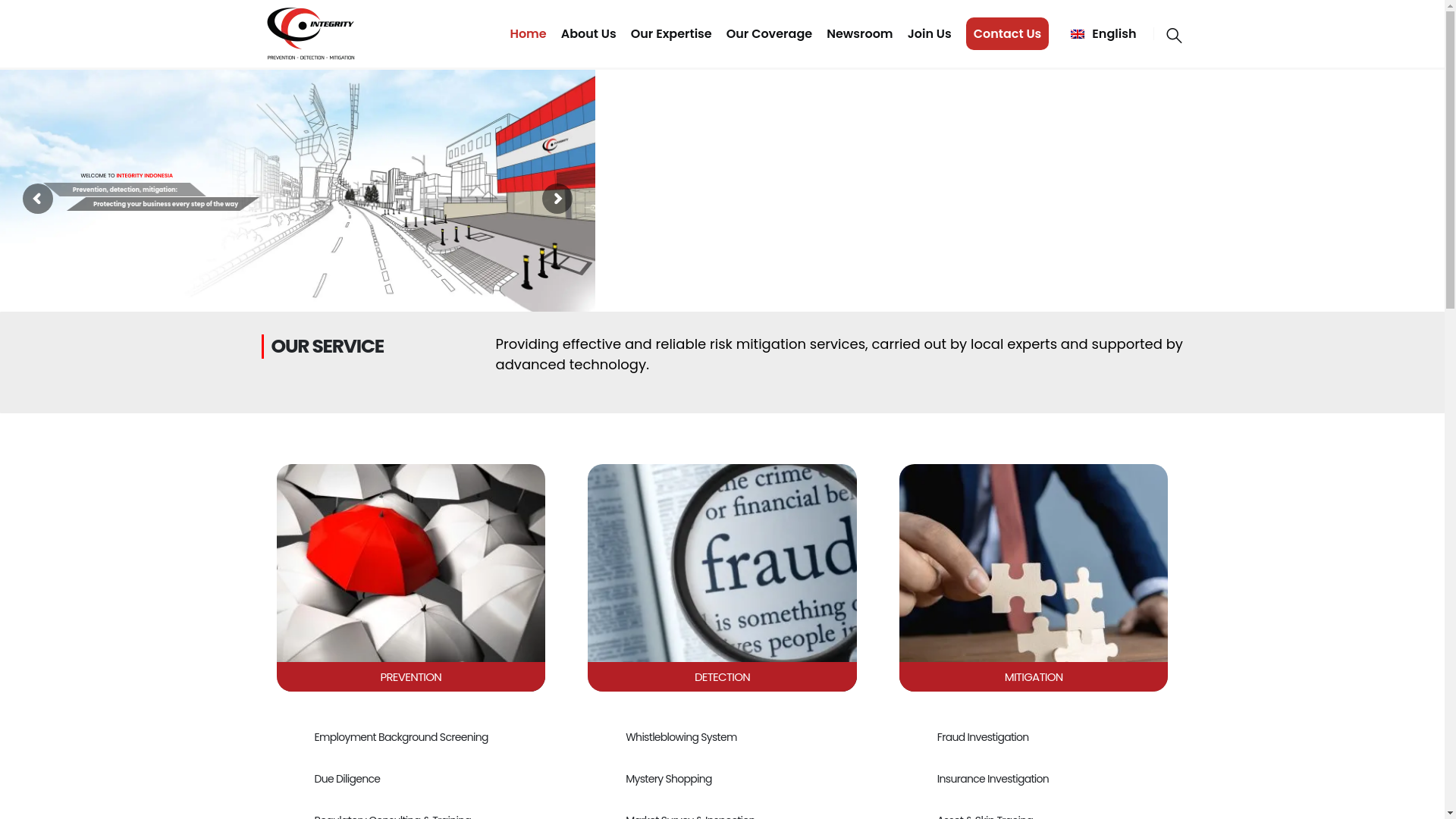 website screenshot of https://www.integrity-indonesia.com/