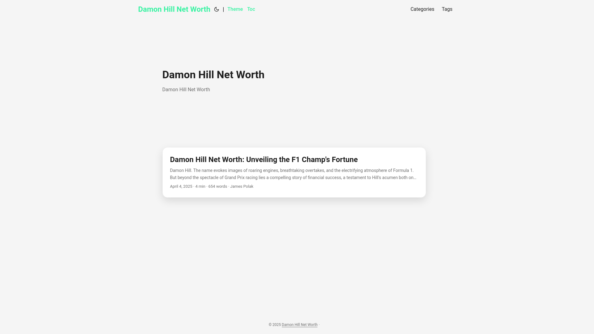 website screenshot of https://damon-hill-net-worth.pages.dev/