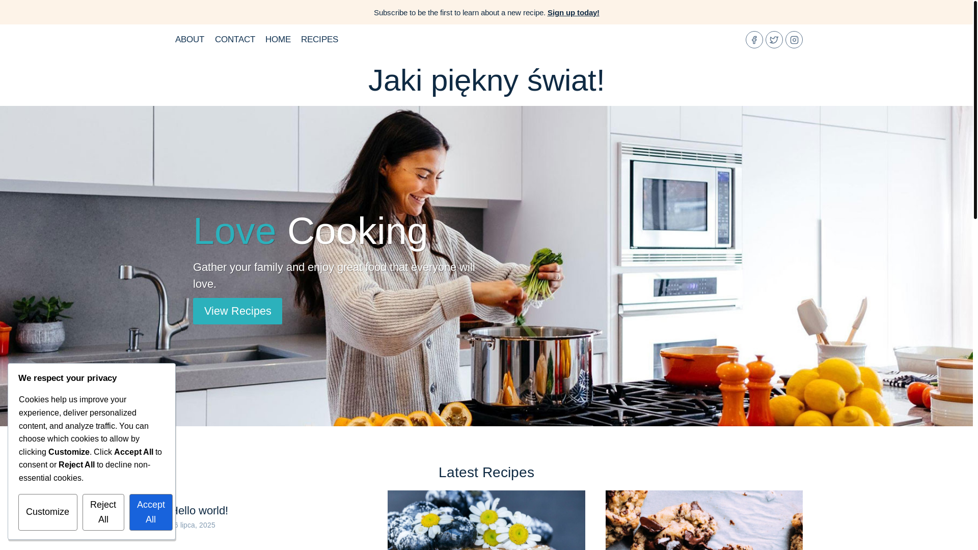 website screenshot of https://jakipieknyswiat.pl/