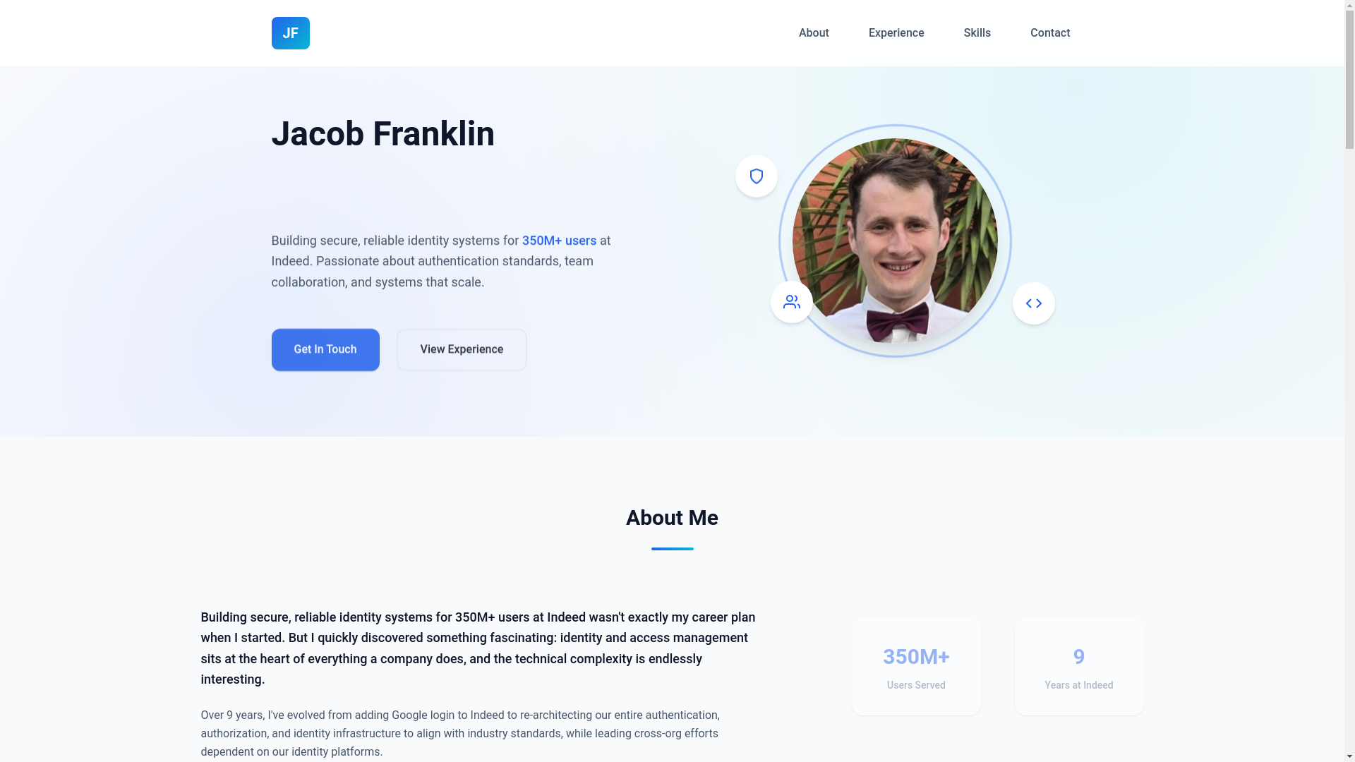 website screenshot of https://jacob-franklin-website.pages.dev/