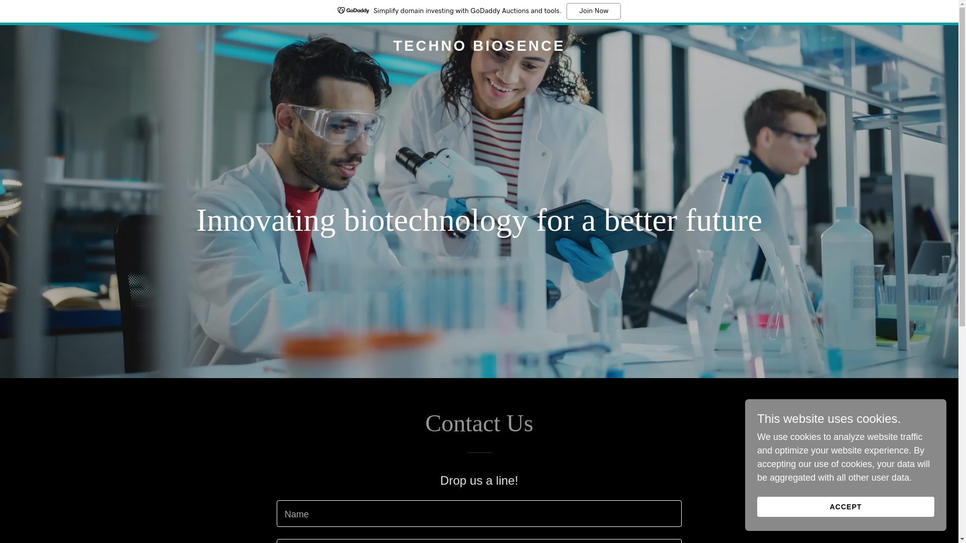 website screenshot of https://technobiosence.com/