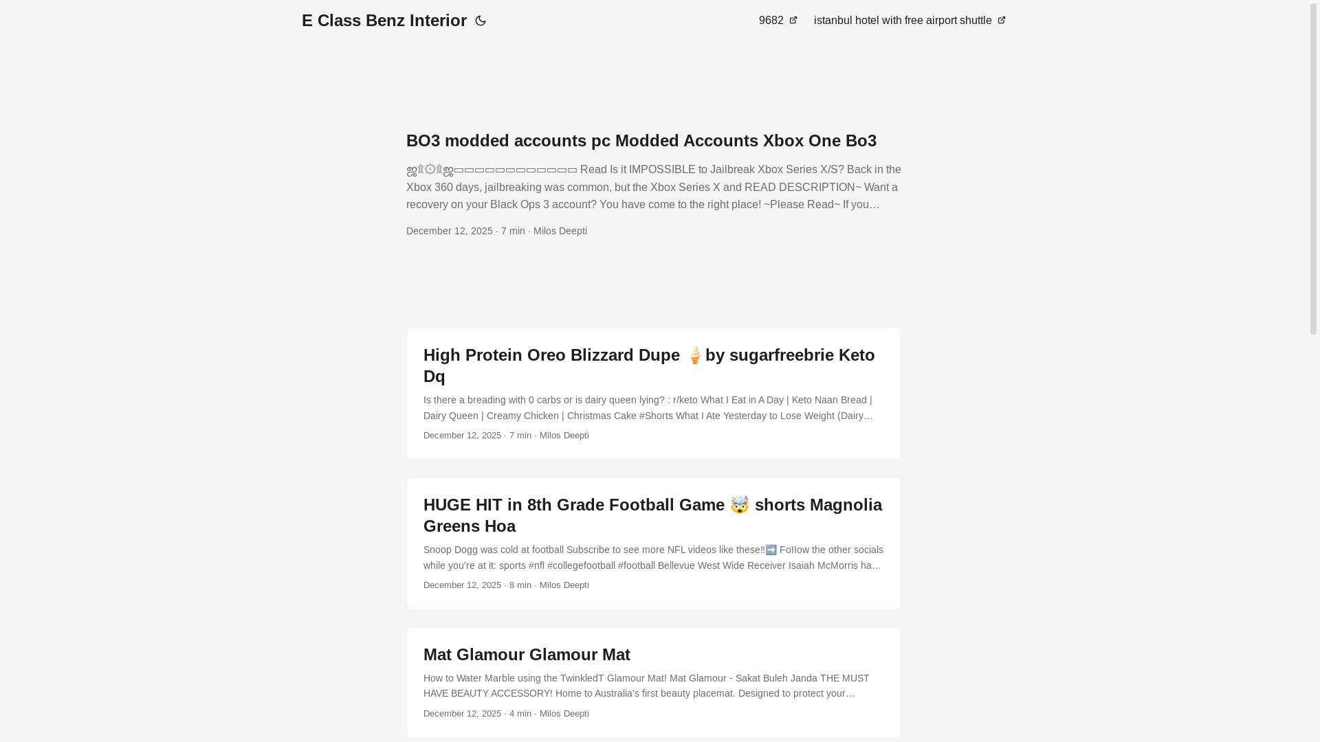 website screenshot of https://eclassbenzinterior.pages.dev/
