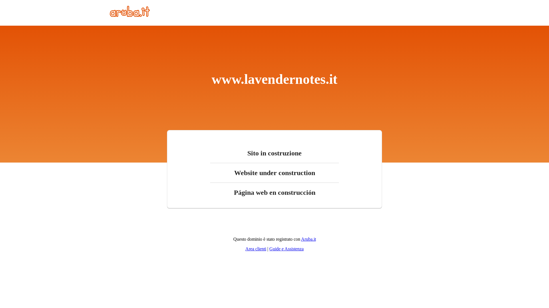 website screenshot of https://lavendernotes.it/